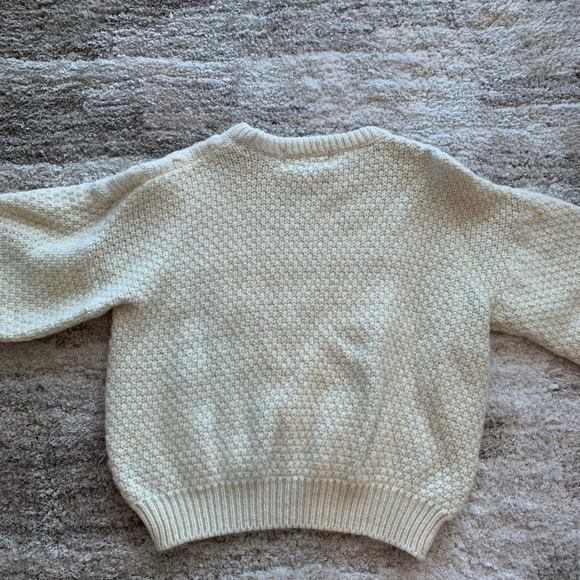 SOLD fisherman sweater in cream fits like XS, pure wool, nautical beach vibe - Picture 2 of 4